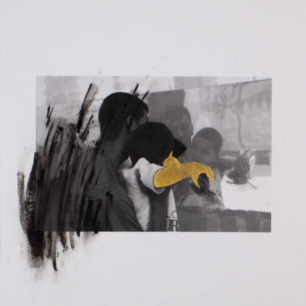 suezo, showcase, 2017, 18 overpainted photographs, handcrafted double frame shadow box, 32 x 23,3 x 5,5 cm