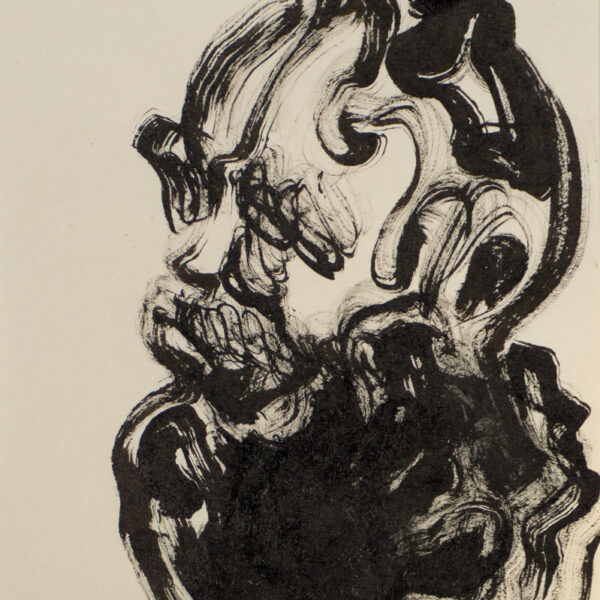 Suezo, Untitled, 2019, china ink on paper, 20 x 14 cm