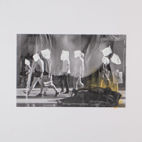 suezo, showcase, 2017, 18 overpainted photographs, handcrafted double frame shadow box, 32 x 23,3 x 5,5 cm