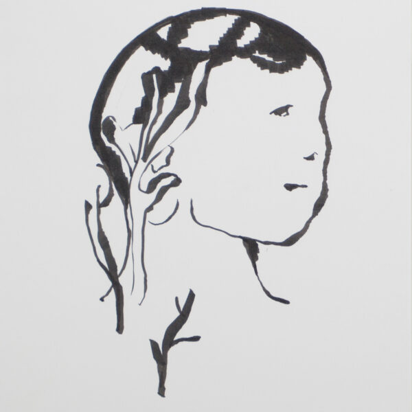 Suezo, Untitled, 2020, ink on paper, 19 x 15cm