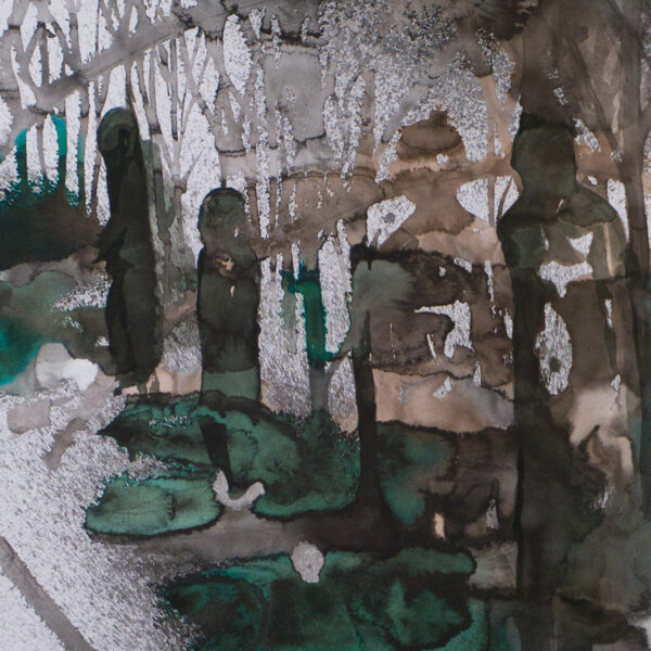 Suezo, Untitled, 2025, china ink and ink on paper, 70 x 50 cm