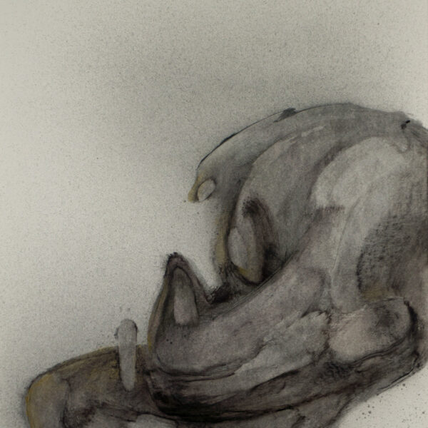Suezo, Untitled, 2018, ink, spray paint and oil on paper, 70 x 50 cm