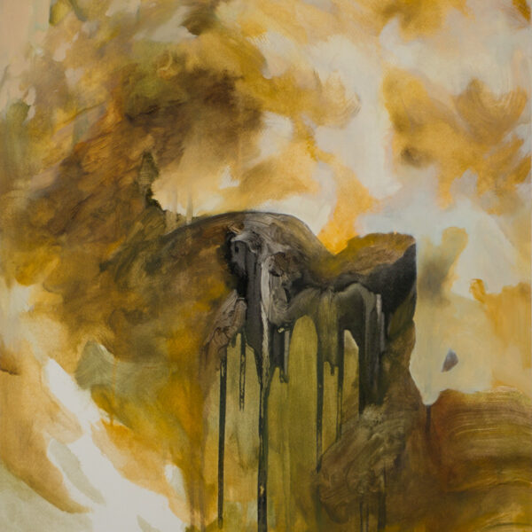 Suezo, Untitled, 2022, oil and spray paint on paper, 70 x 50 cm