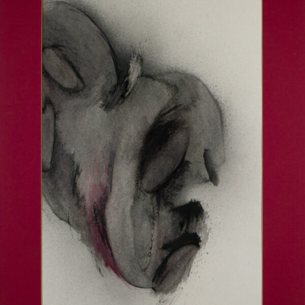 Suezo, Untitled, 2018, ink and spray paint on paper, 68,5 x 50,6 cm
