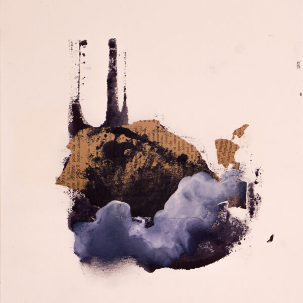 Suezo, Untitled, 2016, ink, acrylic and collage on paper 27,9 x 21cm