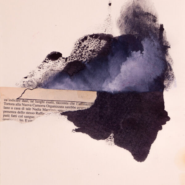 Suezo, Untitled, 2016, ink, acrylic and collage on paper 27,9 x 21 cm