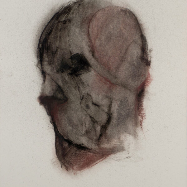 Suezo, Untitled, 2018, ink , spray paint and oil on paper, 40 x 30 cm