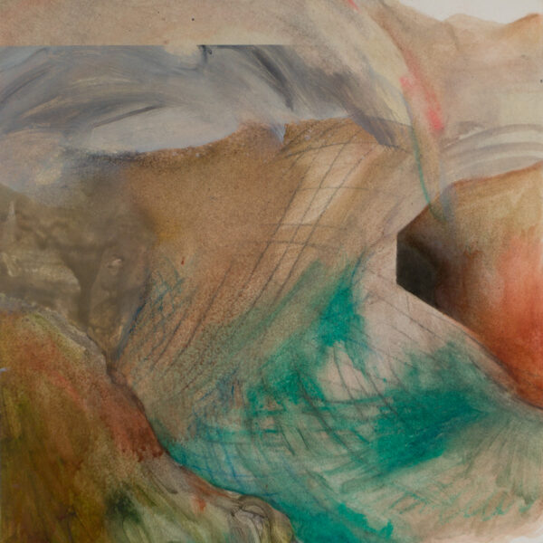 Suezo, Untitled, 2023, oil and spray paint on paper, 49 x 34,5 cm