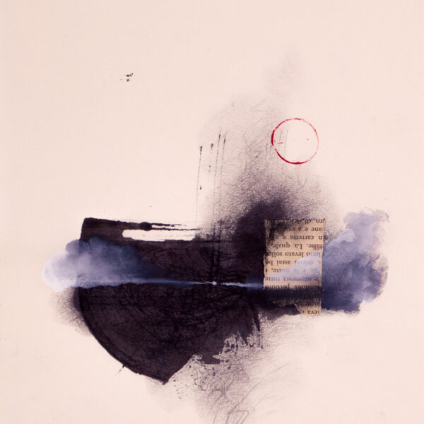 Suezo, Untitled, 2016, ink, spray paint and collage on paper 27,9 x 21 cm