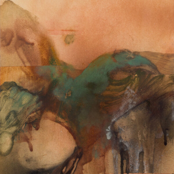 Suezo, Untitled, 2023, oil and spray paint on paper, 29,3 x 20,6 cm