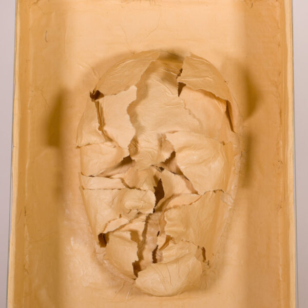 Suezo, Psychoanalytic Composition, 2019, buff paper, cardboard and glass, 40 x 29 x 10,5 cm