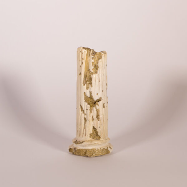 Suezo, Untitled, 2017, plaster and ink, 17 x ø7 cm